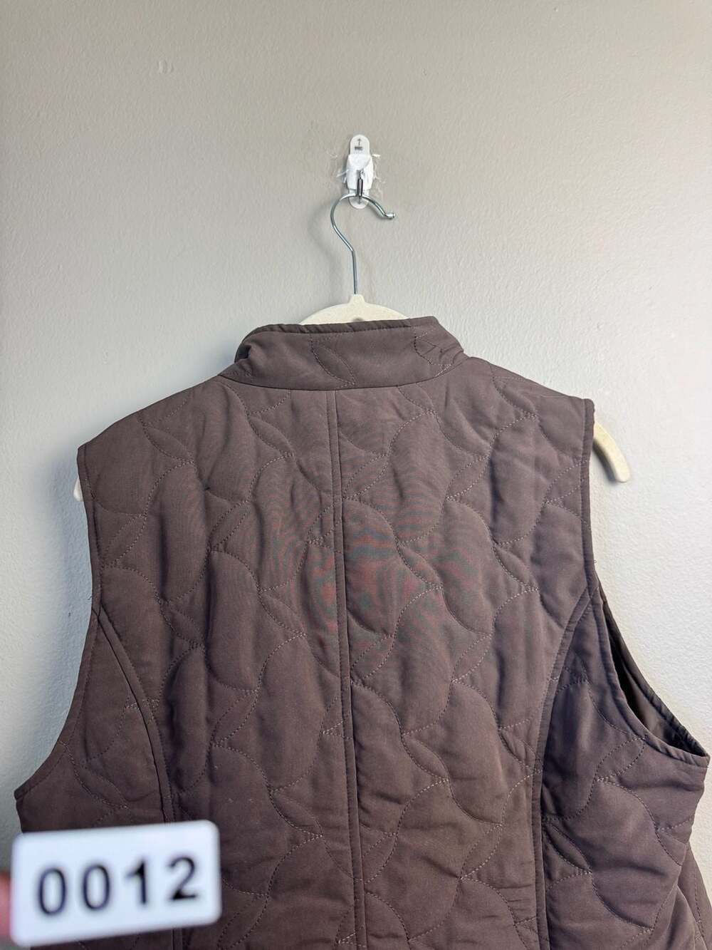 Appleseed's Petites Brown Quilted Zip-Up Vest, Size PM - Picture 5 of 5